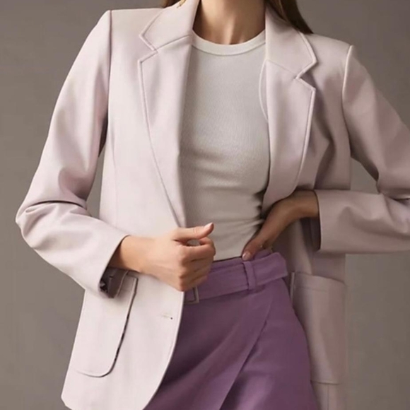 Anthropologie Lavender Blazer - Picture 2 of 12